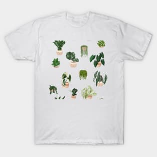 Trendy Plant Art, House Plants Pattern 2 T-Shirt